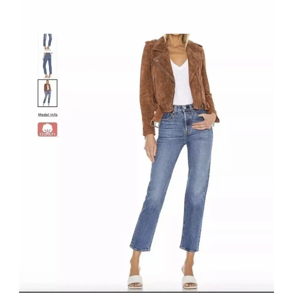 Levi's Wedgie Straight Ankle High Rise Jeans W 28 L 26 - Picture 1 of 11